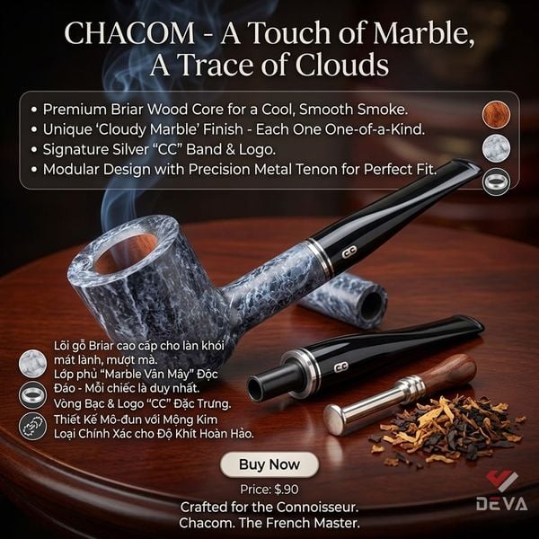 Tẩu Chacom Atlas marbre N155A