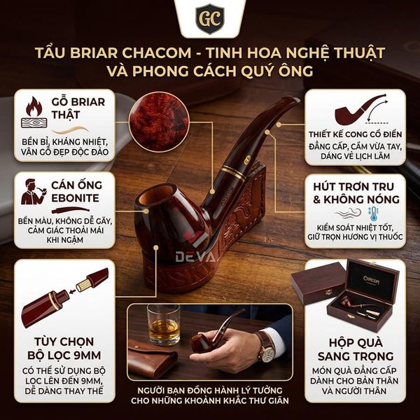 Tẩu gỗ chacom Montbrillant R04