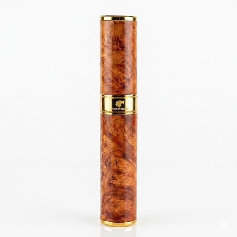 Ống đựng Xì Gà 1 điếu gỗ nu hoa huyết long OG01