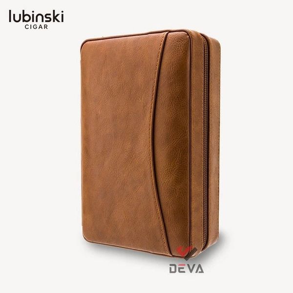 Bao da đựng Cigar 4 điếu Lubinski/Cohiba kèm bật lửa và dao cắt T116