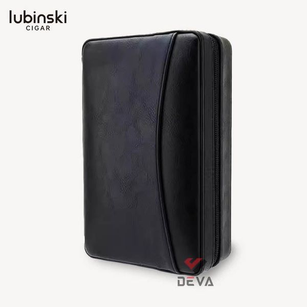 Bao da đựng Cigar 4 điếu Lubinski/Cohiba kèm bật lửa và dao cắt T116