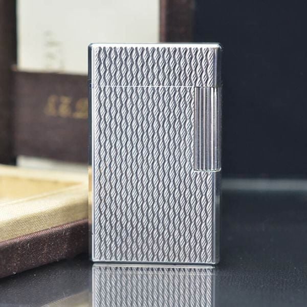 S.T. Dupont Ligne 1 (1 Lỗ Cao) - Bọc Vàng 20 Microns - Họa Tiết Vân Sóng Độc Bản DPH38