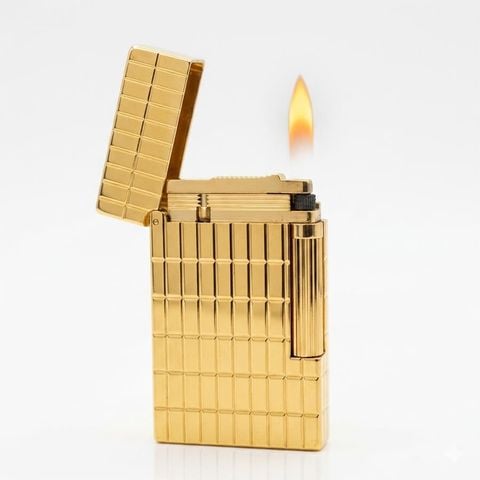 Bật lửa Dupont vàng kẻ vuông D51