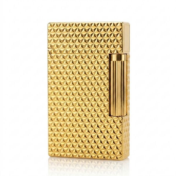 ST Dupont Hồng Kông Khắc Nổi Họa Tiết Kim Cương Vân Tam Giác 3D D184