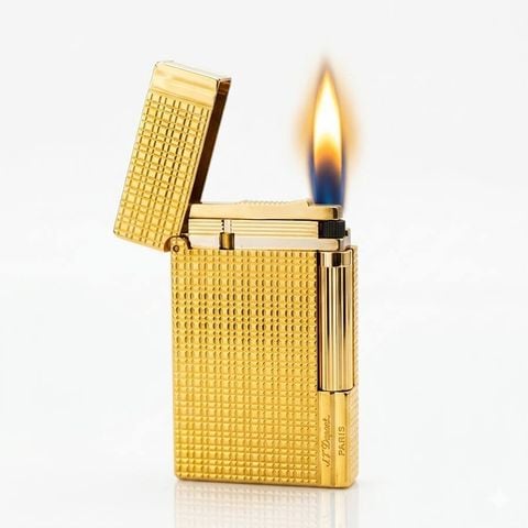 Bật lửa ST Dupont vàng ô vuông D109