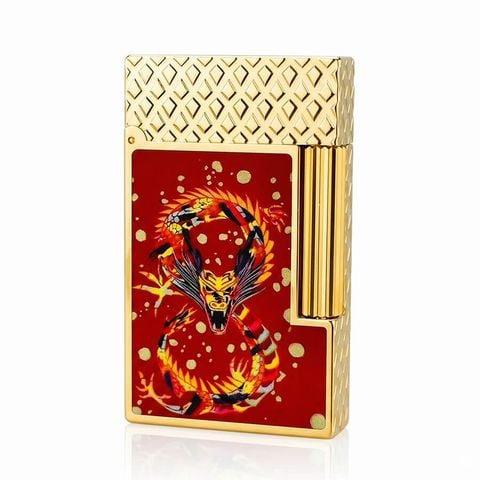 Dupont Hồng Kông Sơn Mài Chủ Đề Rồng Châu Á D126