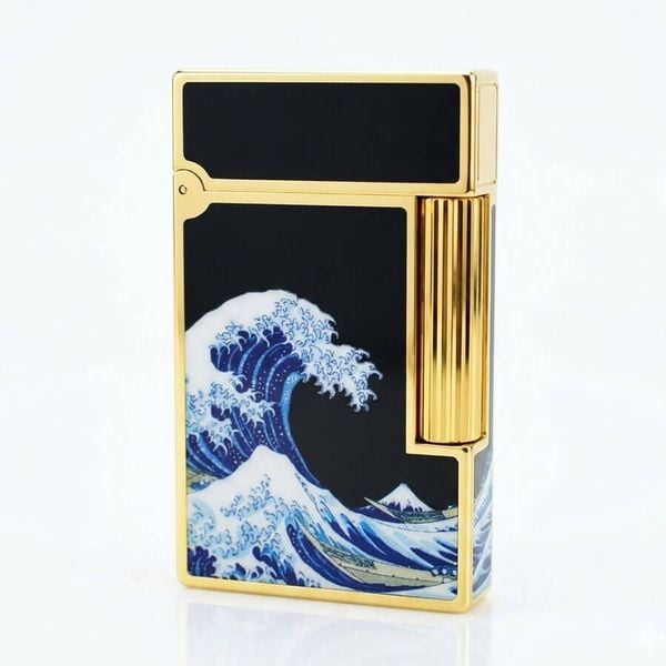 Dupont Hồng Kông Sơn Mài Chủ Đề Bức Tranh Sóng Lừng Ở Kanagawa D213