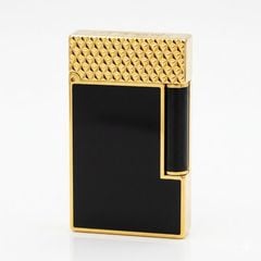 Bật lửa ST Dupont sơn mài đen nắp hoa văn tam giác D232