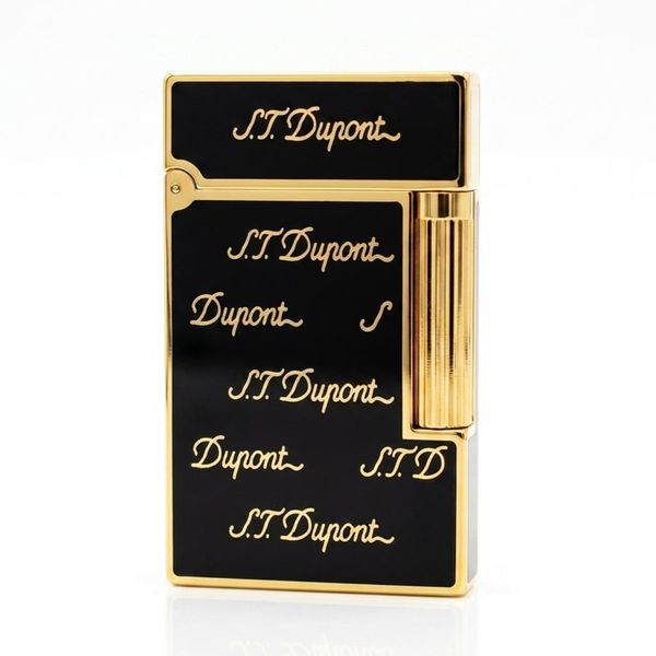 Dupont Hồng Kông Sơn Mài Viền Nhỏ Họa Tiết Dòng Chữ ST Dupont D40