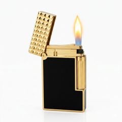 Bật lửa ST Dupont sơn mài nắp vân vuông  D179