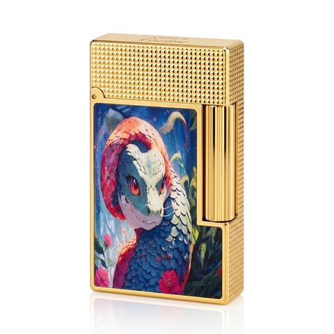 Dupont Hồng Kông Sơn Mài Chủ Đề Rắn Thần Nắp Vân Kim Cương D170