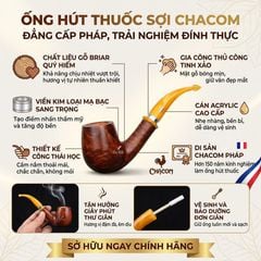 Tẩu gỗ thạch nam Chacom Montmartre N43