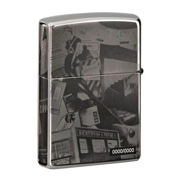 Zippo Bản Giới Hạn Kỷ Niệm 125 Năm Sinh Nhật George G. Blaisdell  Collectible Black Ice Z347