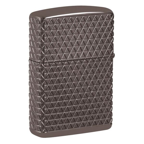 Zippo Diamond Pattern Design Multicut Crystal Attached Armor Luxury Black Ice Z105