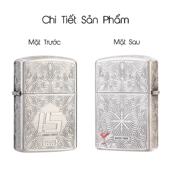 Bật lửa xăng đá chính hãng Zorro phiên bản giới hạn kỷ niệm 15th năm thành lập Z2-1001