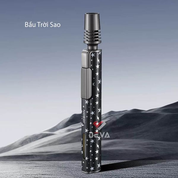 Bật lửa gas Jobon khò 1 tia cán dài tích hợp ô cửa quan sát gas ZB 215