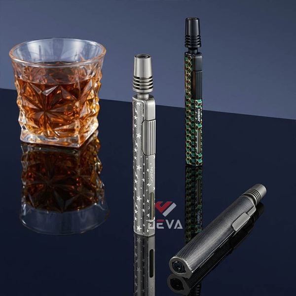 Bật lửa gas Jobon khò 1 tia cán dài tích hợp ô cửa quan sát gas ZB 215