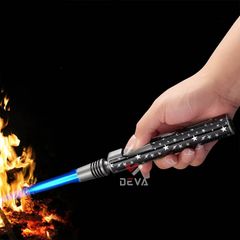 Bật lửa gas Jobon khò 1 tia cán dài tích hợp ô cửa quan sát gas ZB 215