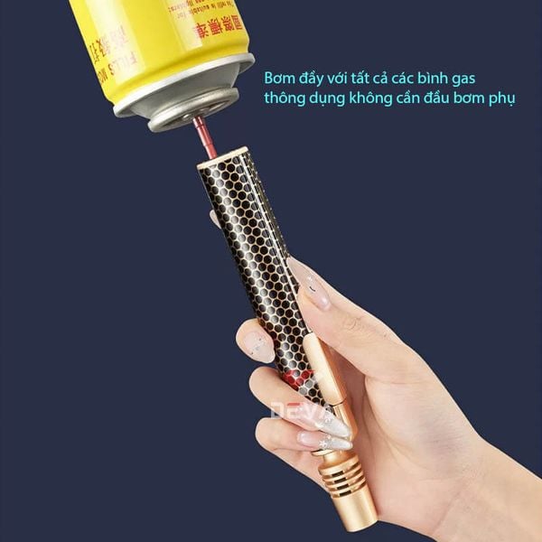 Bật lửa gas Jobon khò 1 tia cán dài tích hợp ô cửa quan sát gas ZB 215