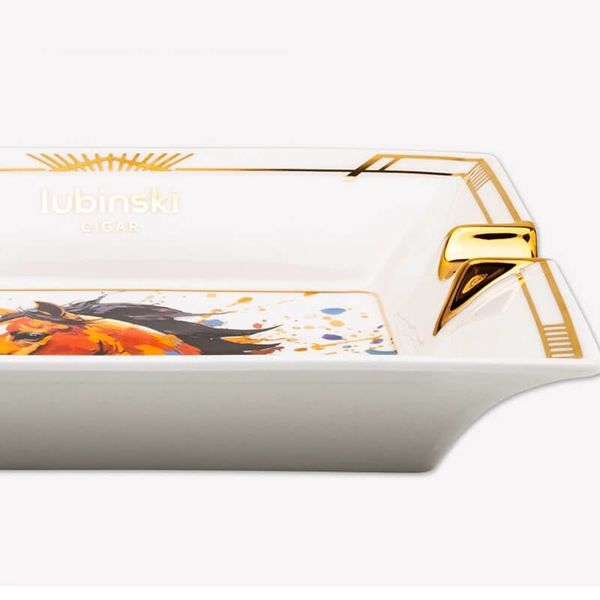 Gạt tàn xì gà 2 điếu Lubinski YJA 20053 – Họa tiết Vân Ngựa 2026