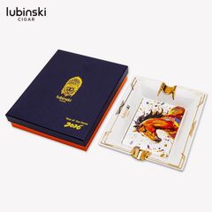 Gạt tàn xì gà 2 điếu Lubinski YJA 20053 – Họa tiết Vân Ngựa 2026