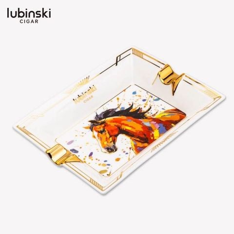 Gạt tàn xì gà 2 điếu Lubinski YJA 20053 – Họa tiết Vân Ngựa 2026