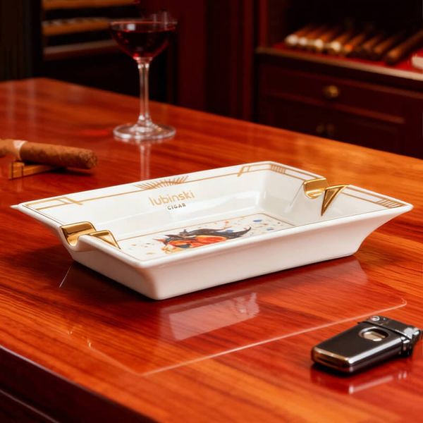 Gạt tàn xì gà 2 điếu Lubinski YJA 20053 – Họa tiết Vân Ngựa 2026