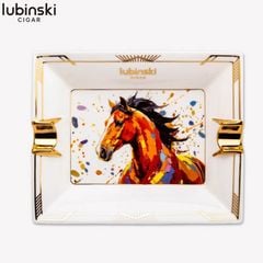 Gạt tàn xì gà 2 điếu Lubinski YJA 20053 – Họa tiết Vân Ngựa 2026