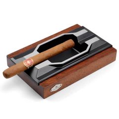 Gạt tàn gỗ 2 điếu cho Cigar cao cấp Lubinski  LB 070