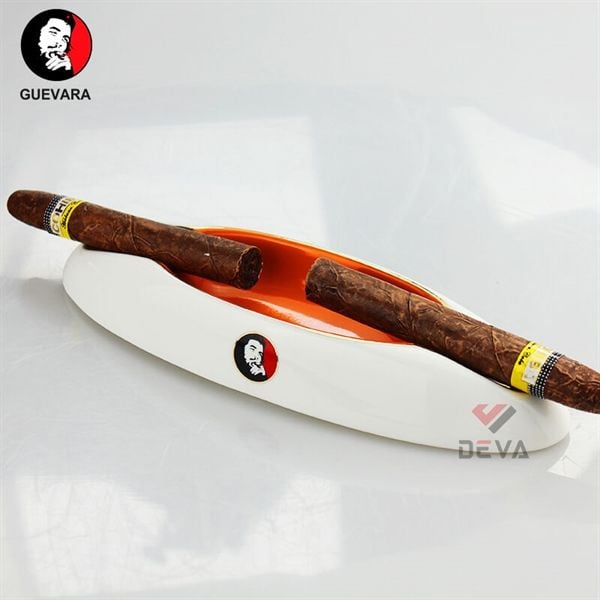 Gạt tàn sứ 2 điếu hình bầu dục Guevara Rag 2219