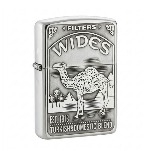Zippo Bạc Khối Armor Khắc Hoạ Chủ Đề Camel BK49