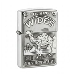Zippo Bạc Khối Armor Khắc Hoạ Chủ Đề Camel BK49