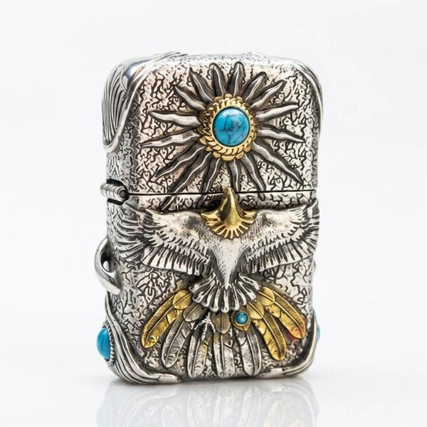 Zippo Ốp Lam Ngọc Chủ Đề Thần Ưng Condor Andean ZD57