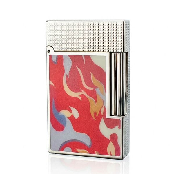 Dupont Hồng Kông Sơn Mài Hoa Văn Nguỵ Trang Camo Ngọn Lửa D206
