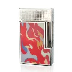 Dupont Hồng Kông Sơn Mài Hoa Văn Nguỵ Trang Camo Ngọn Lửa D206