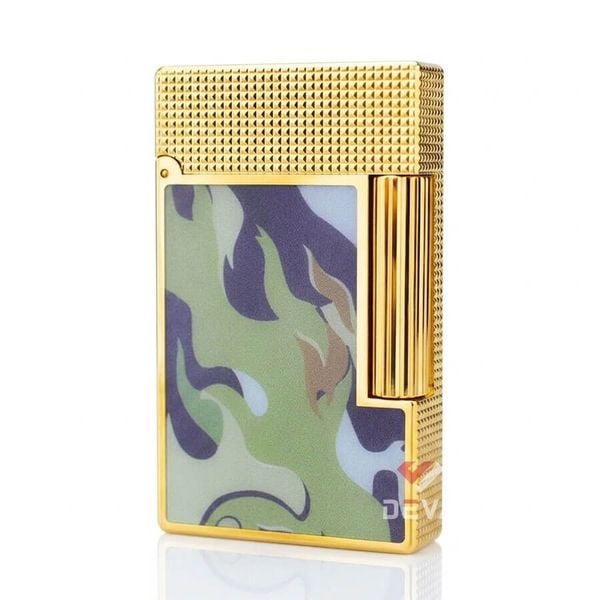Dupont Hồng Kông Sơn Mài Hoa Văn Nguỵ Trang Camo Ngọn Lửa D206