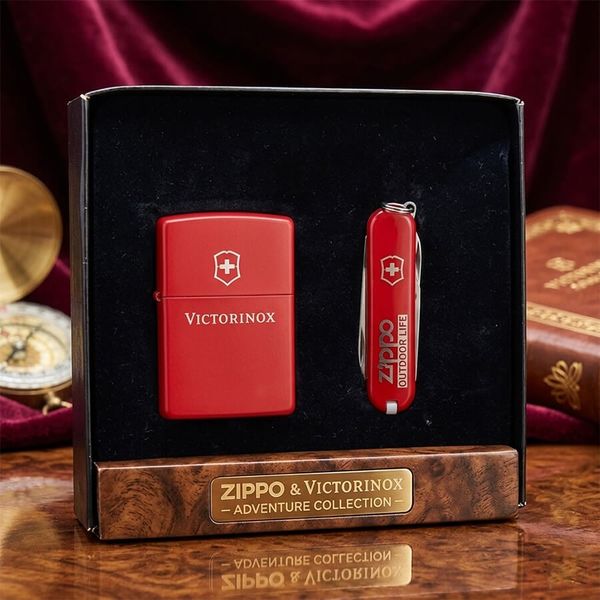 Bộ Set Zippo & Dao Đa Năng Victorinox 1996 C31
