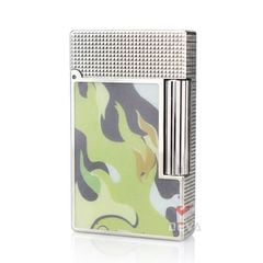 Dupont Hồng Kông Sơn Mài Hoa Văn Nguỵ Trang Camo Ngọn Lửa D206