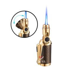 Bật lửa gas Jobon khò 1 tia cổ xoay kèm khóa gas và chế độ rảnh tay ZB-512