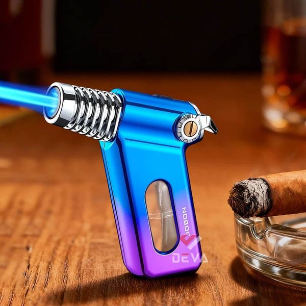 Bật lửa Jobon khò 1 tia bình chứa trong suốt kèm khóa gas ZB-216