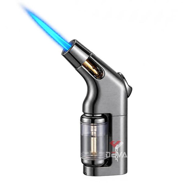 Bật lửa gas Jobon khò 1 tia kèm đục Cigar chuyên dụng có bình chứa ga lộ thiên ZB 513