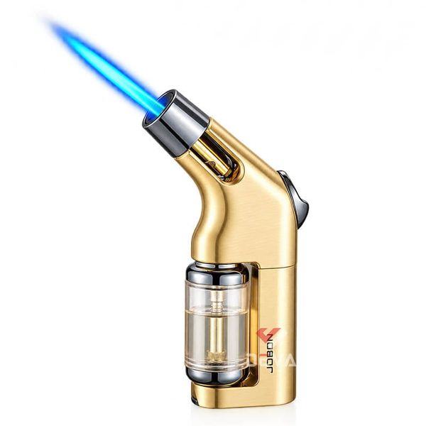 Bật lửa gas Jobon khò 1 tia kèm đục Cigar chuyên dụng có bình chứa ga lộ thiên ZB 513