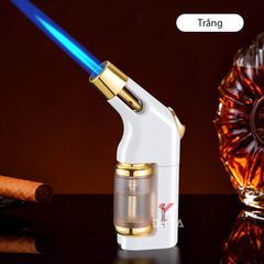 Bật lửa gas Jobon khò 1 tia kèm đục Cigar chuyên dụng có bình chứa ga lộ thiên ZB 513