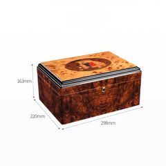 Hộp Giữ Ẩm Xì Gà (Humidor) Gỗ Tuyết Tùng Vân Nu Cao Cấp RA 925