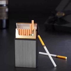 Hộp đựng thuốc lá Focus nguyên bao thuốc size nhỏ 5.5mm kèm bật lửa điện nhiệt JD YH090