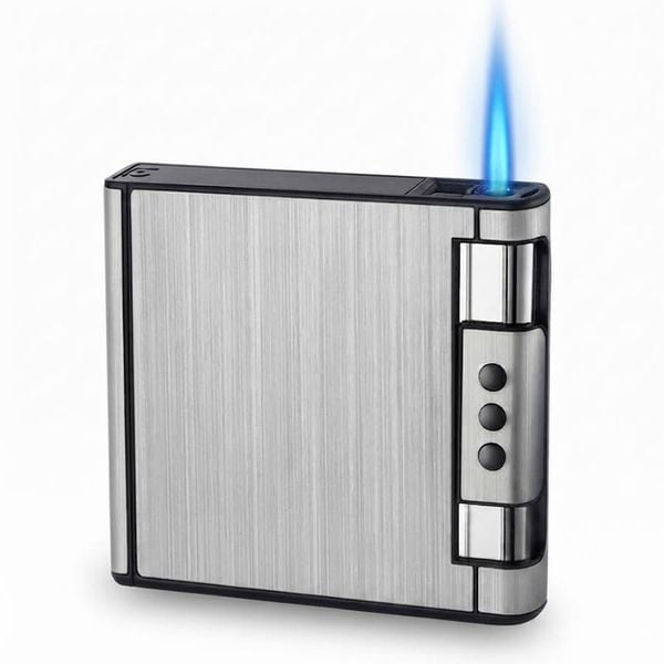 Hộp đựng thuốc lá Focus  20 điếu kèm bật lửa khò JD YH072