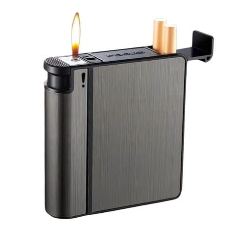 Hộp đựng thuốc lá Focus nguyên bao 20 điếu loại 6.5mm kèm bật lửa JD YH103