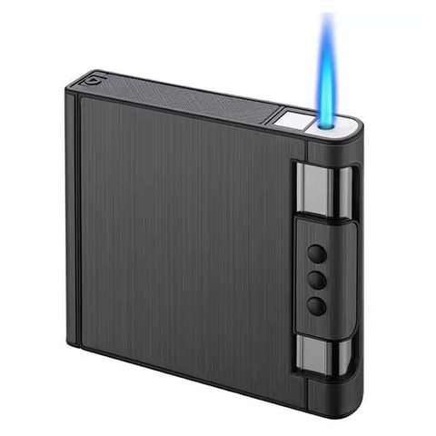 Hộp đựng thuốc lá Focus nguyên bao 20 điếu kèm bật lửa khò 1 tia JD YH072