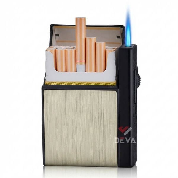 Hộp đựng thuốc  Focus 20 điếu 6.5mm kèm bật lửa JD YH035