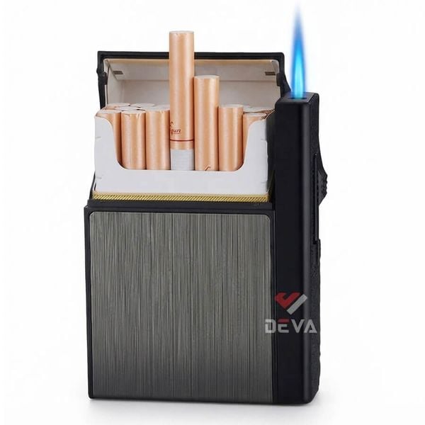 Hộp đựng thuốc  Focus 20 điếu 6.5mm kèm bật lửa JD YH035